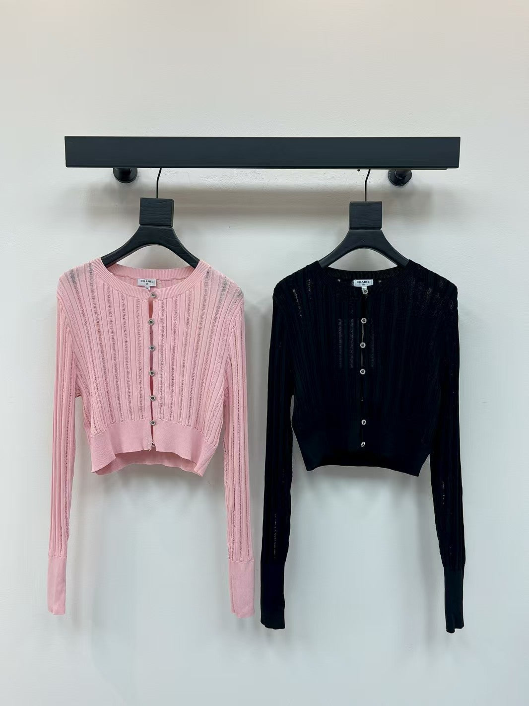 Striped knit cardigan