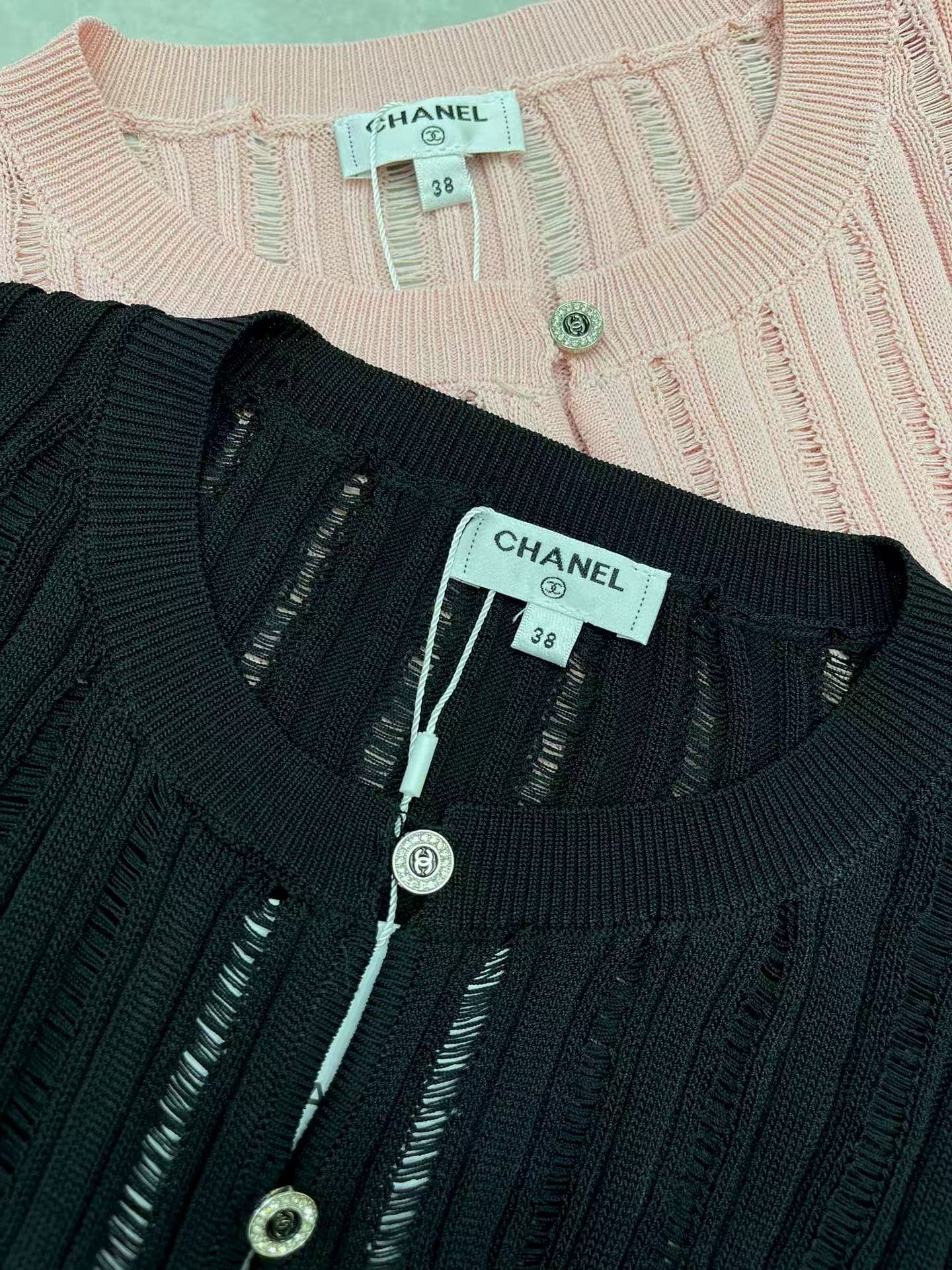 Striped knit cardigan