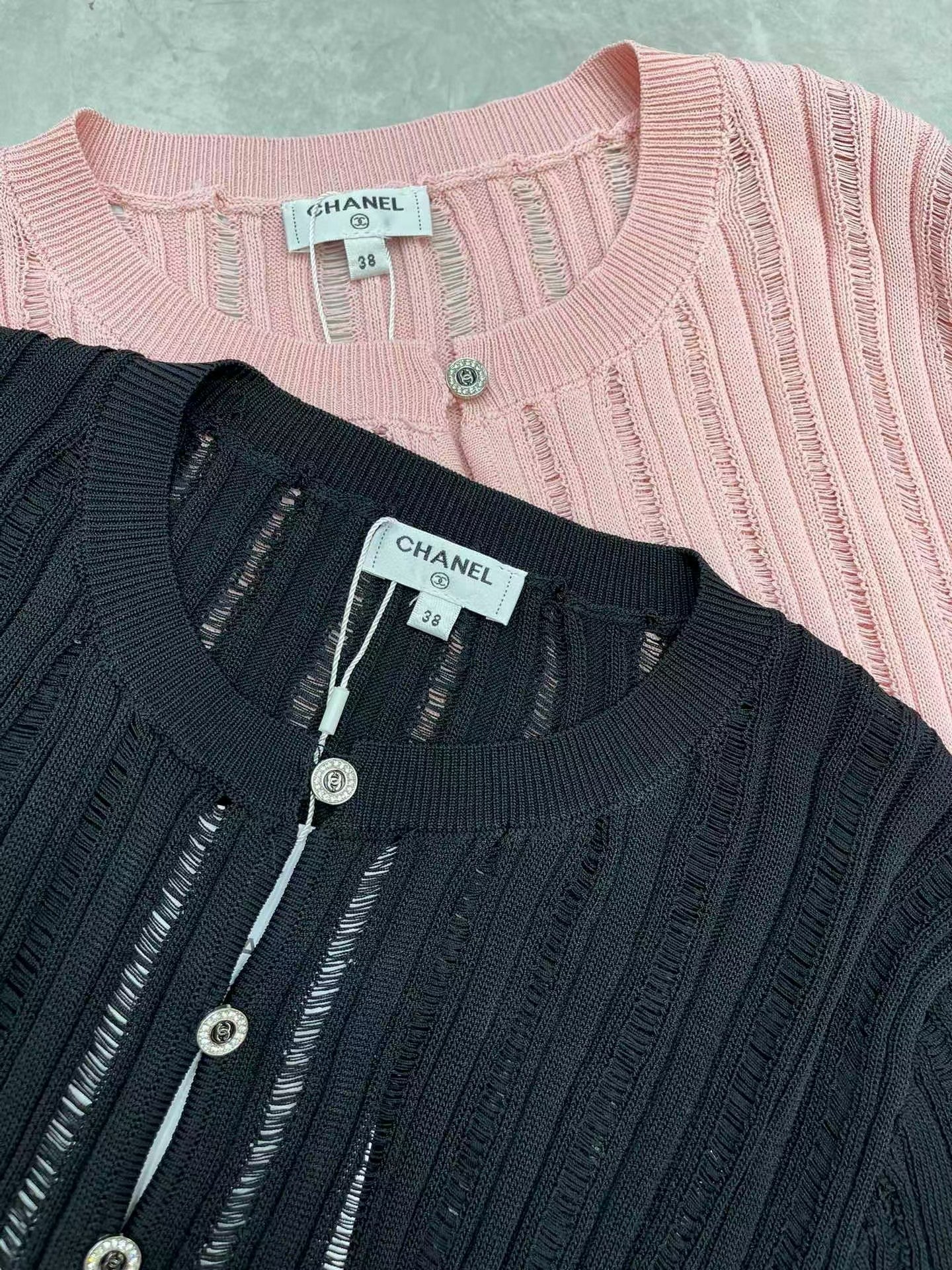 Striped knit cardigan