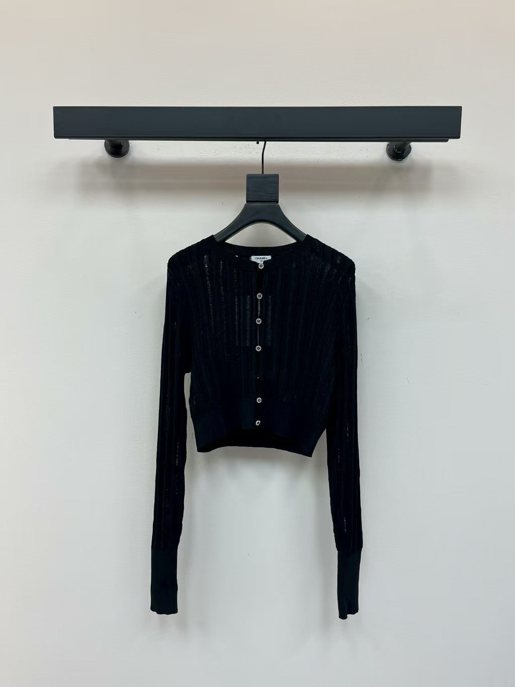 Striped knit cardigan