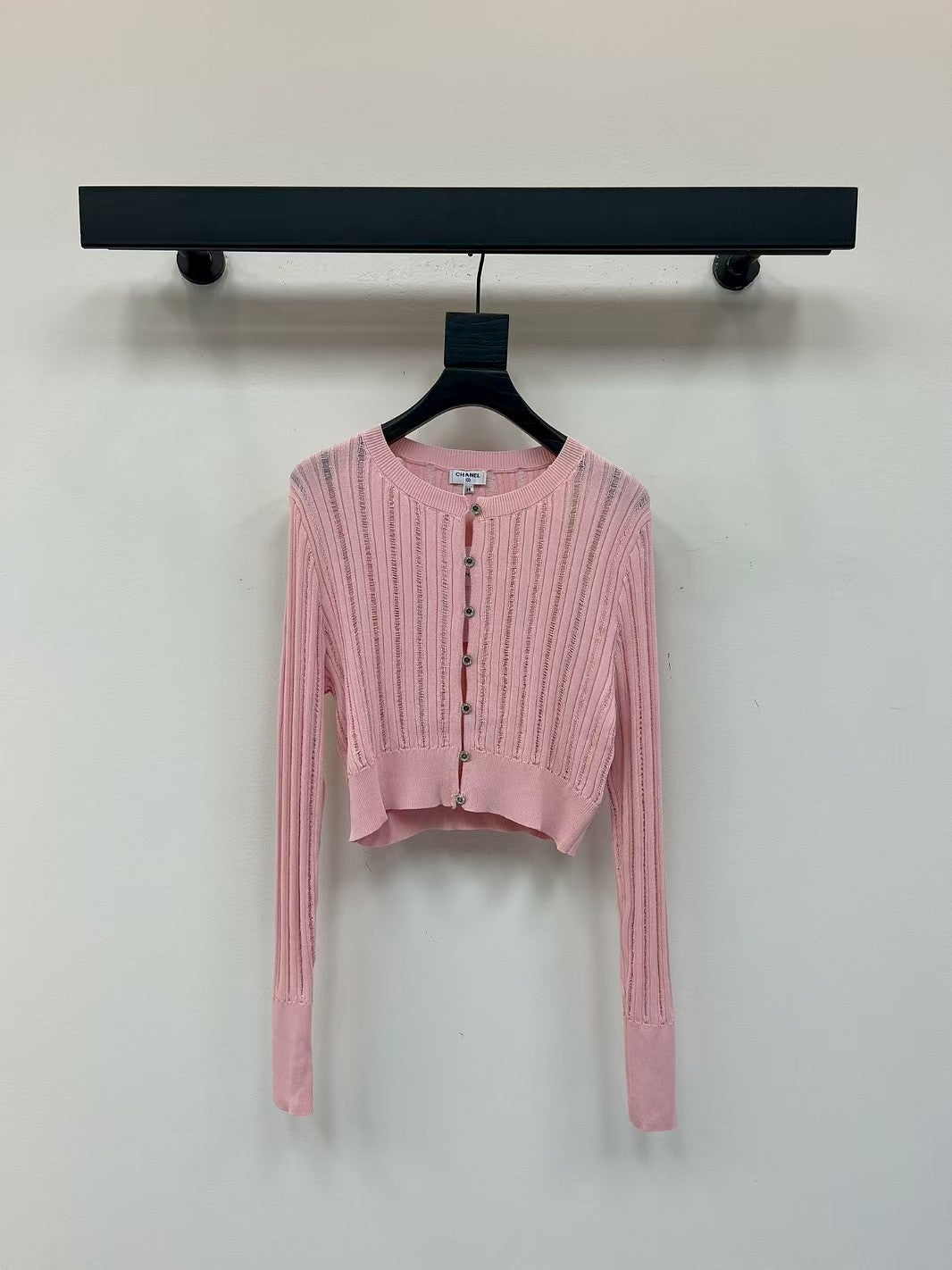 Striped knit cardigan