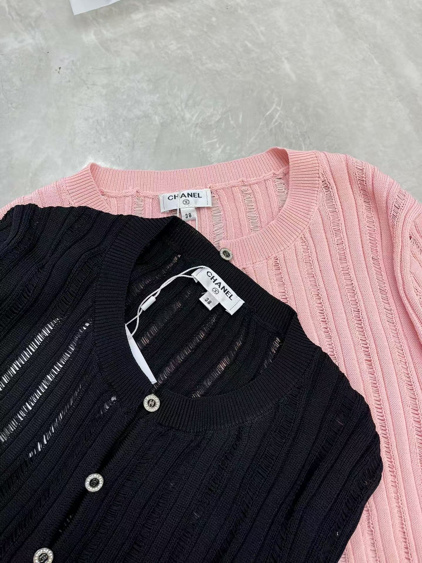 Striped knit cardigan