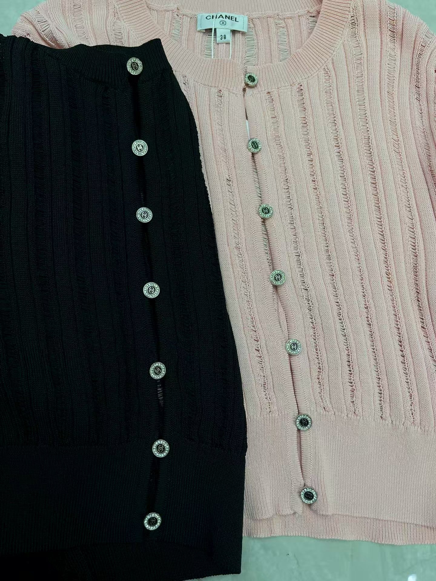 Striped knit cardigan