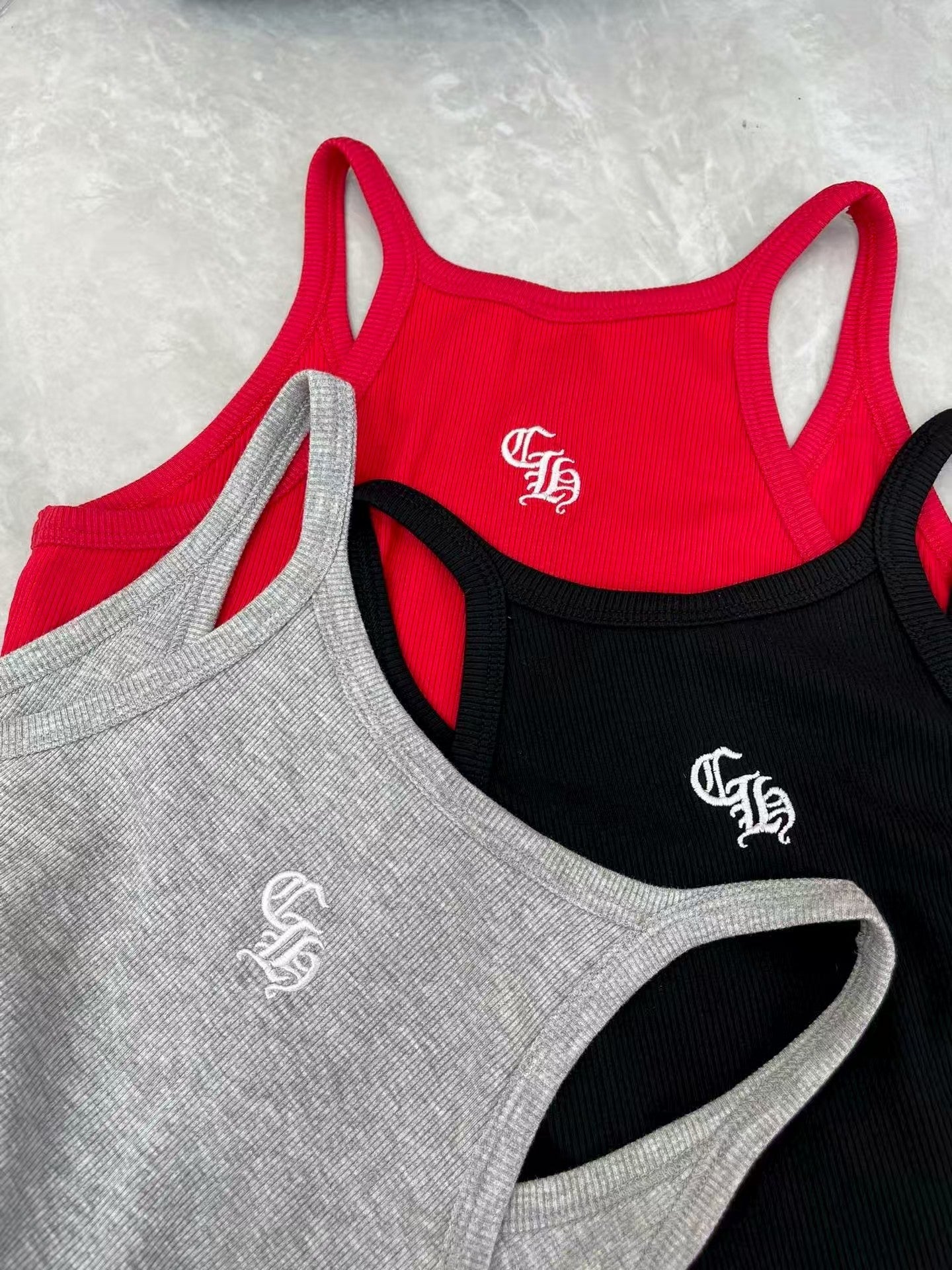 Sanskrit rattan flower cross embroidered suspenders