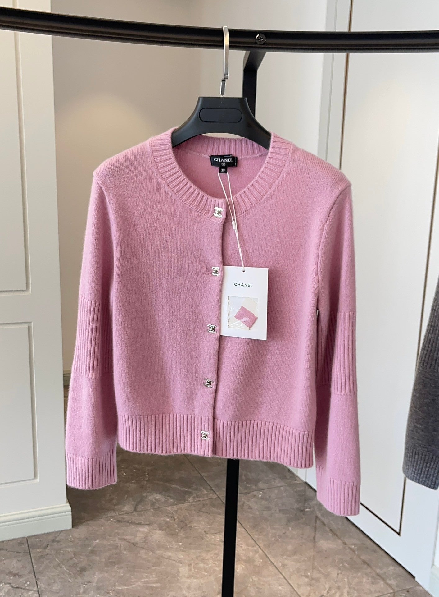 Cashmere cardigan with school bag buckle