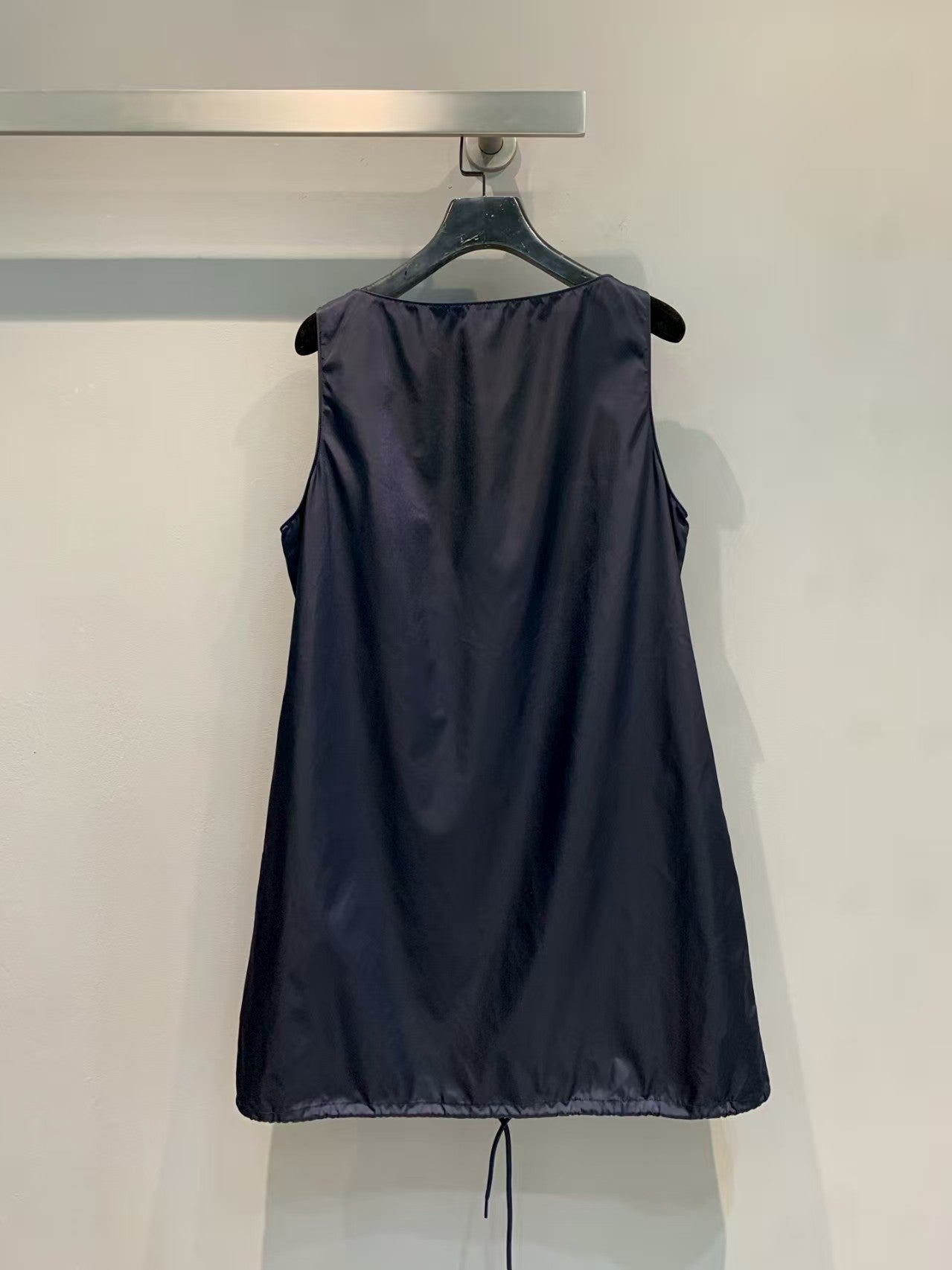 Triangle Logo Zipper Vest Dress