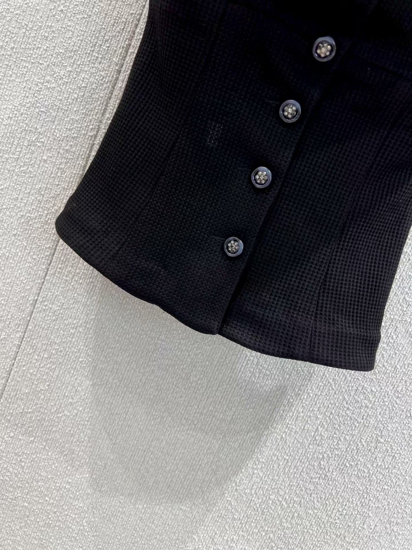 French black and white stitching tube top camisole