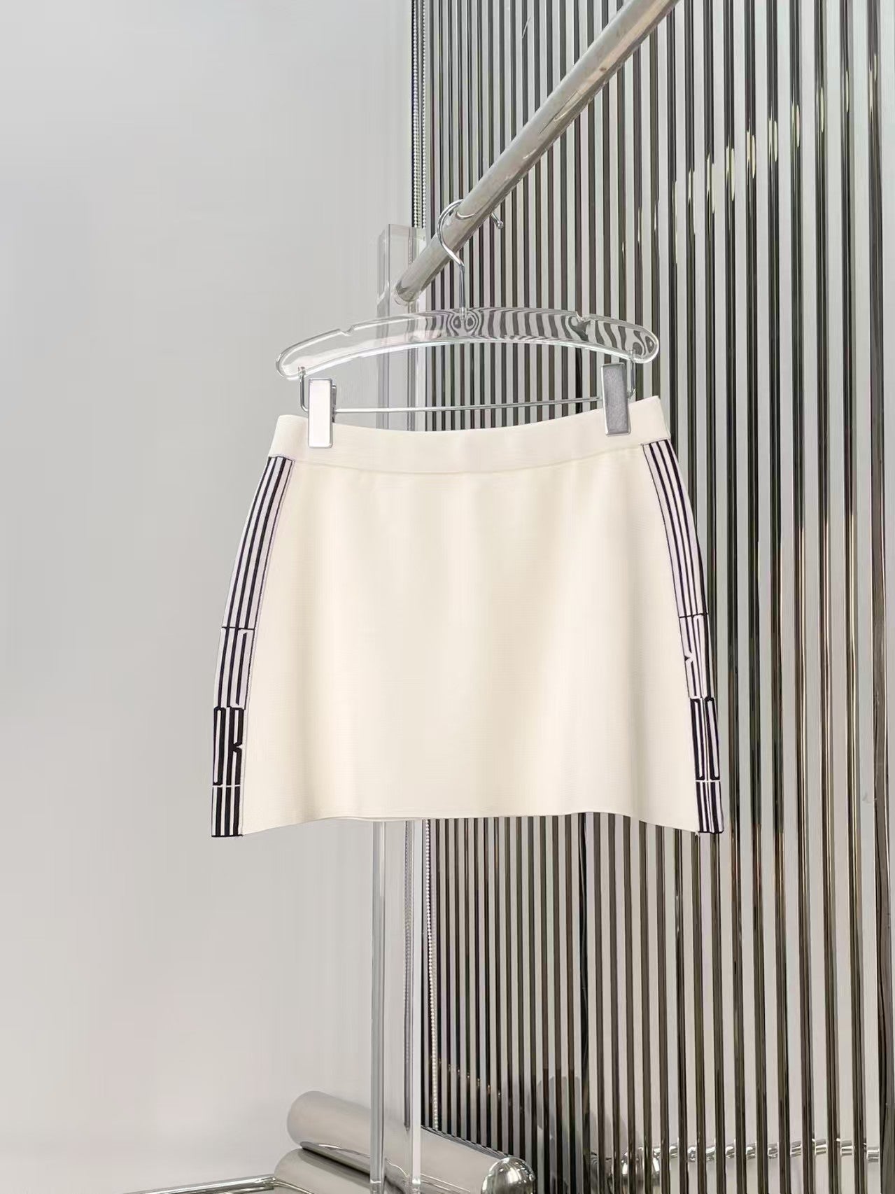 striped knitted skirt