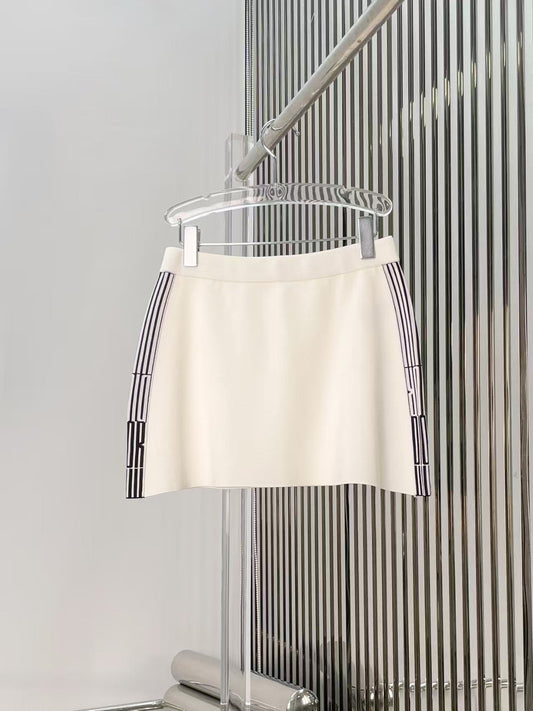 striped knitted skirt