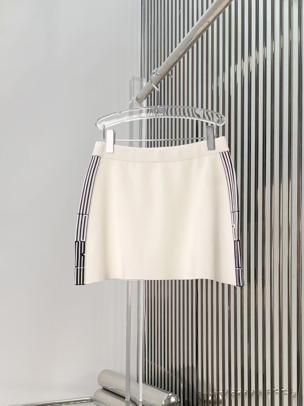 striped knitted skirt