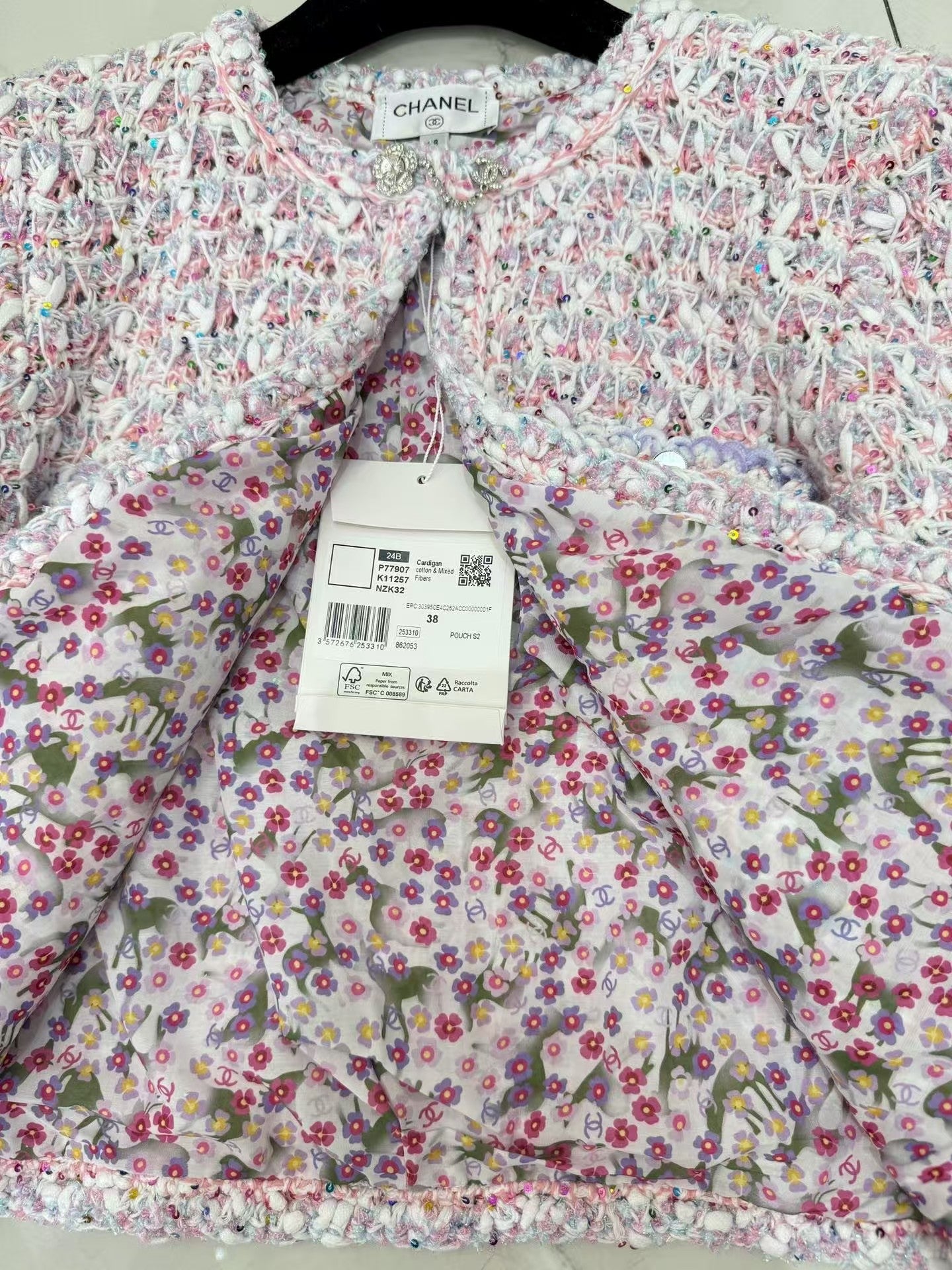 Colorful macaron cardigan