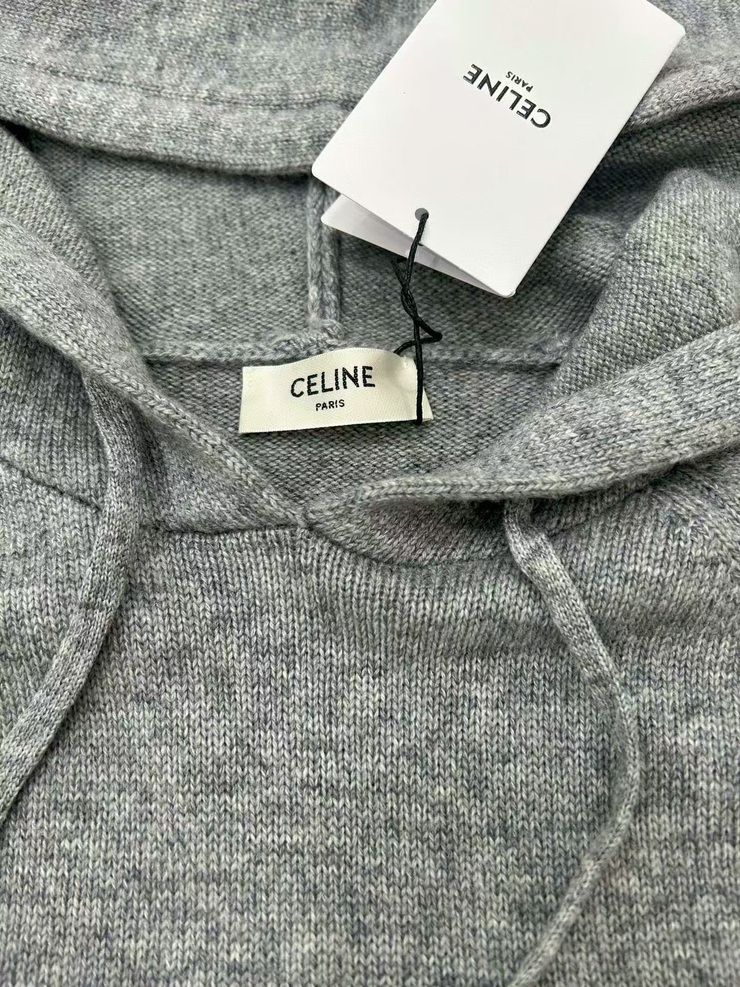 Terry-embroidered Arc de Triomphe hooded wool sweater