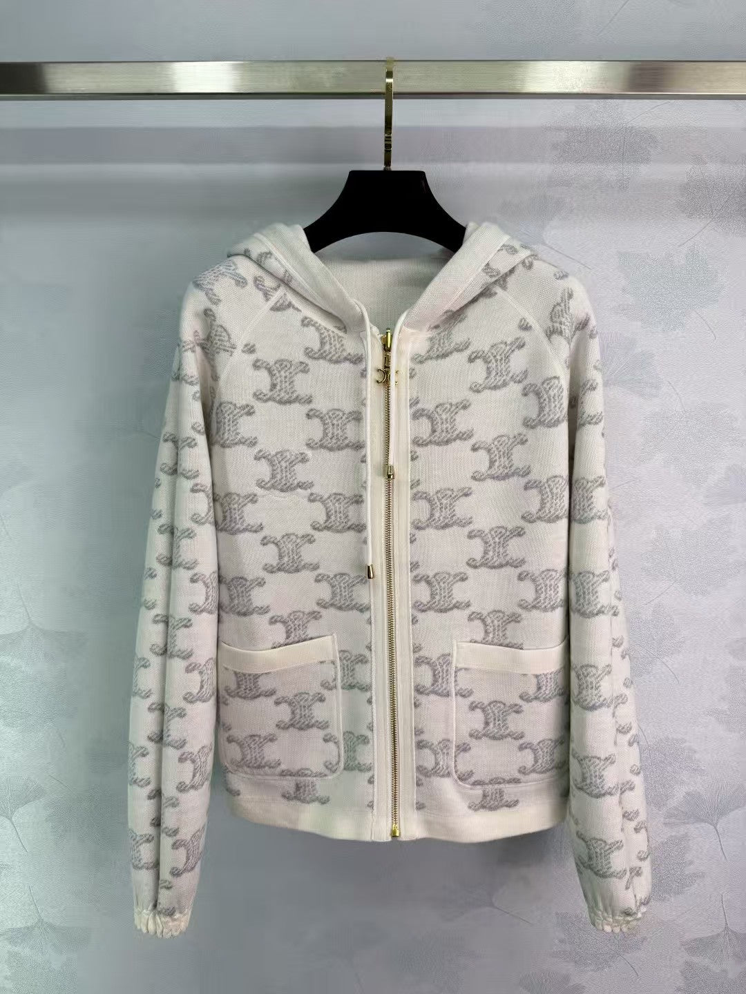 Reversible hooded cardigan jacket