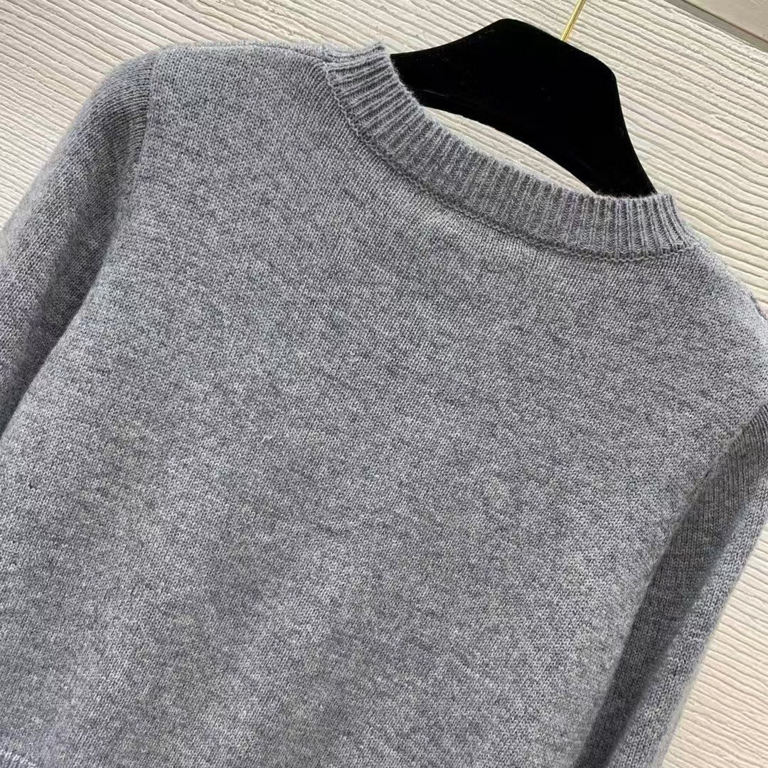 🔥🔥🔥jacquard crew neck sweater