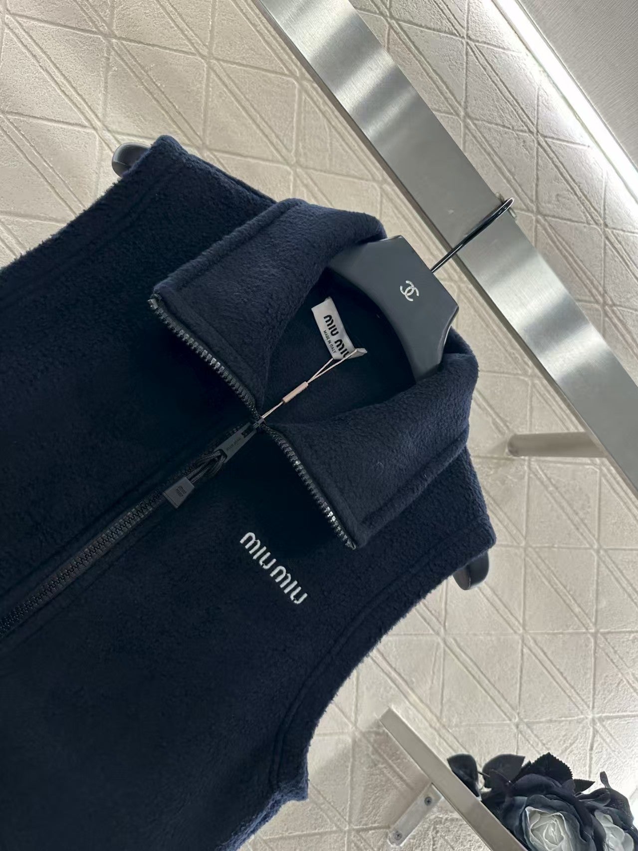 Teddy Plush Zipper Down Vest