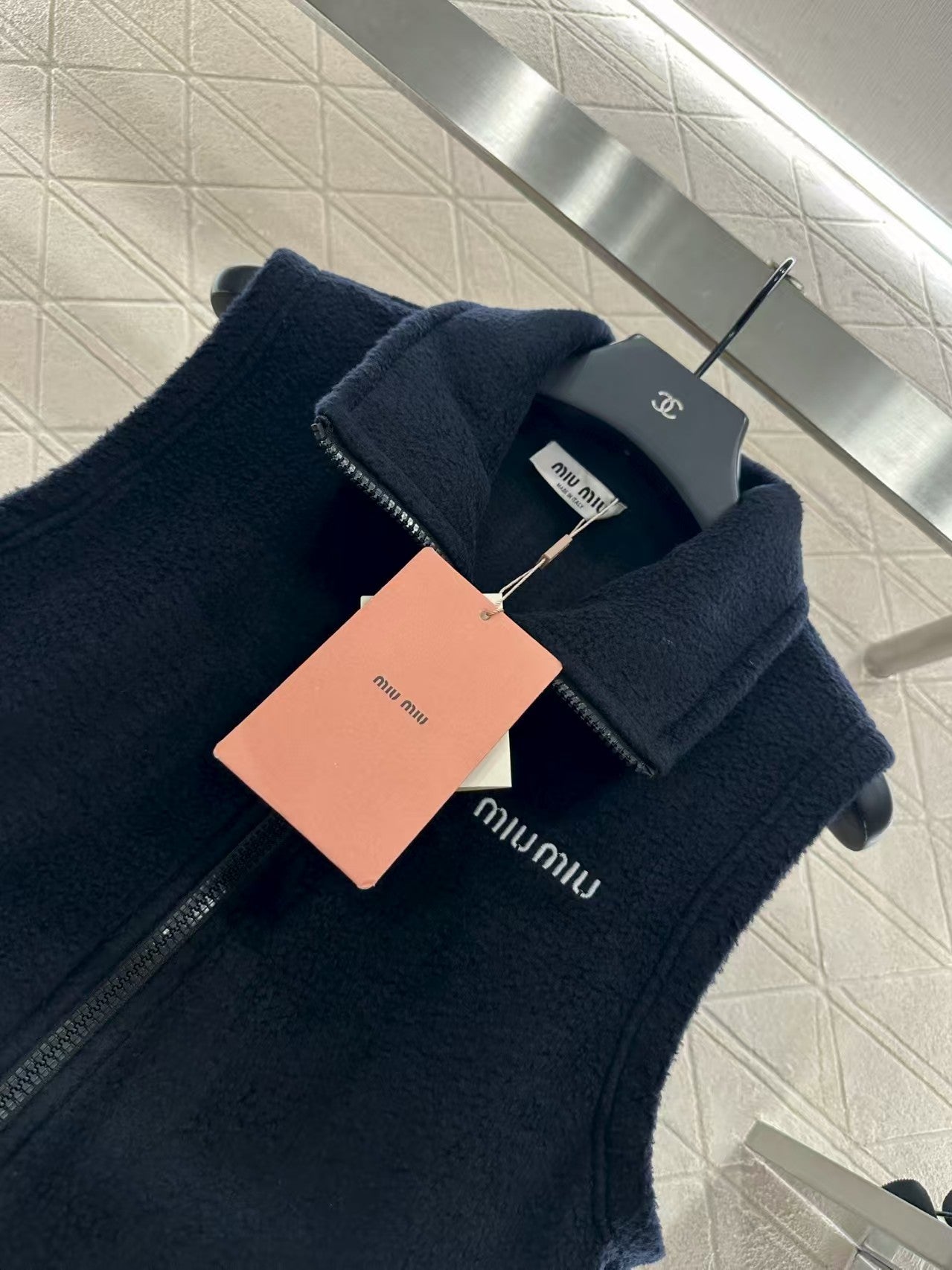 Teddy Plush Zipper Down Vest