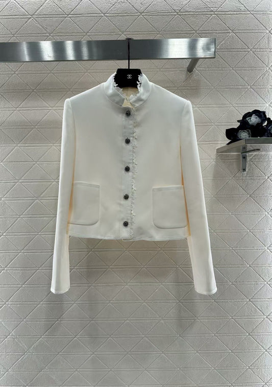 Stand collar water-soluble lace jacket