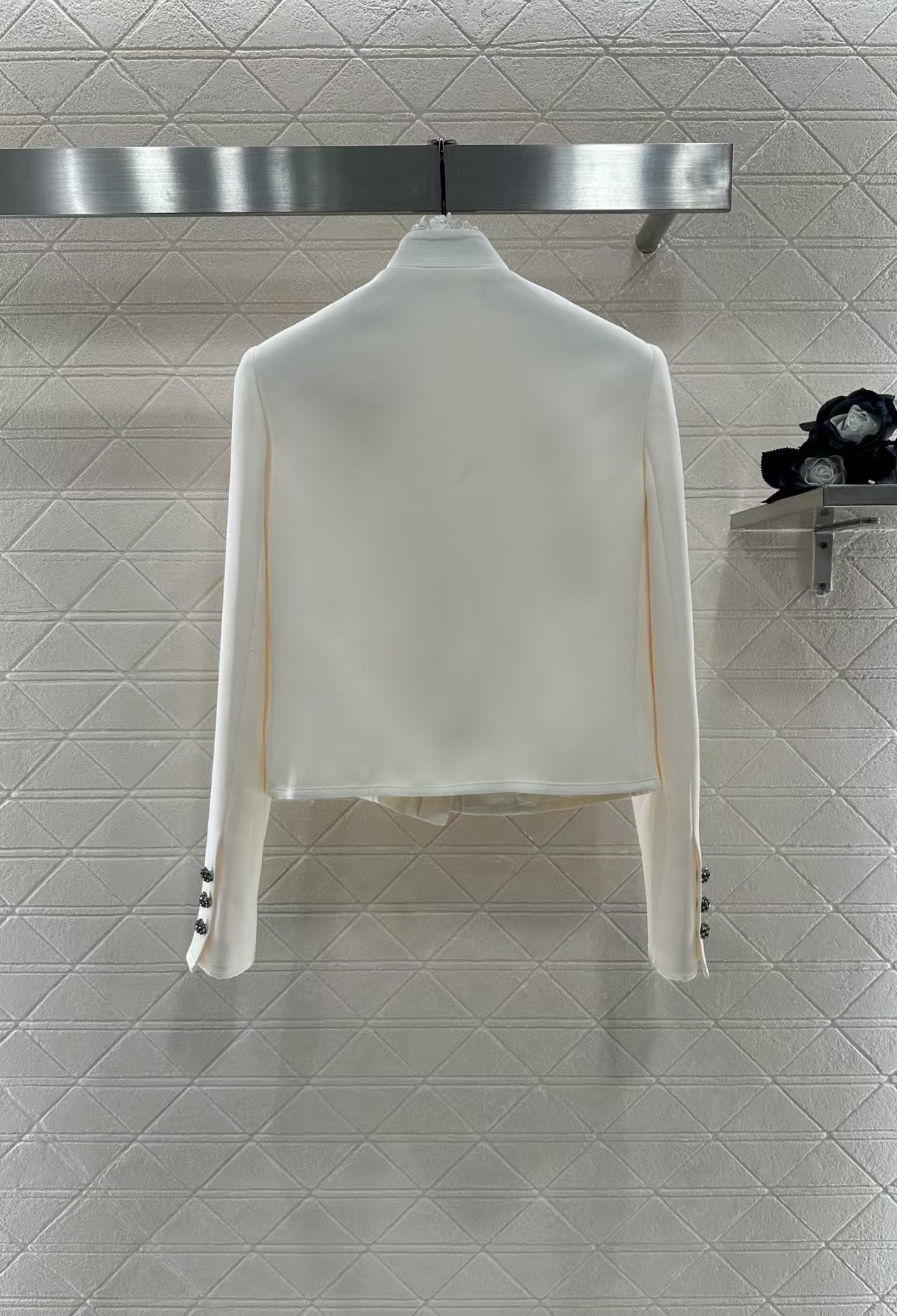 Stand collar water-soluble lace jacket