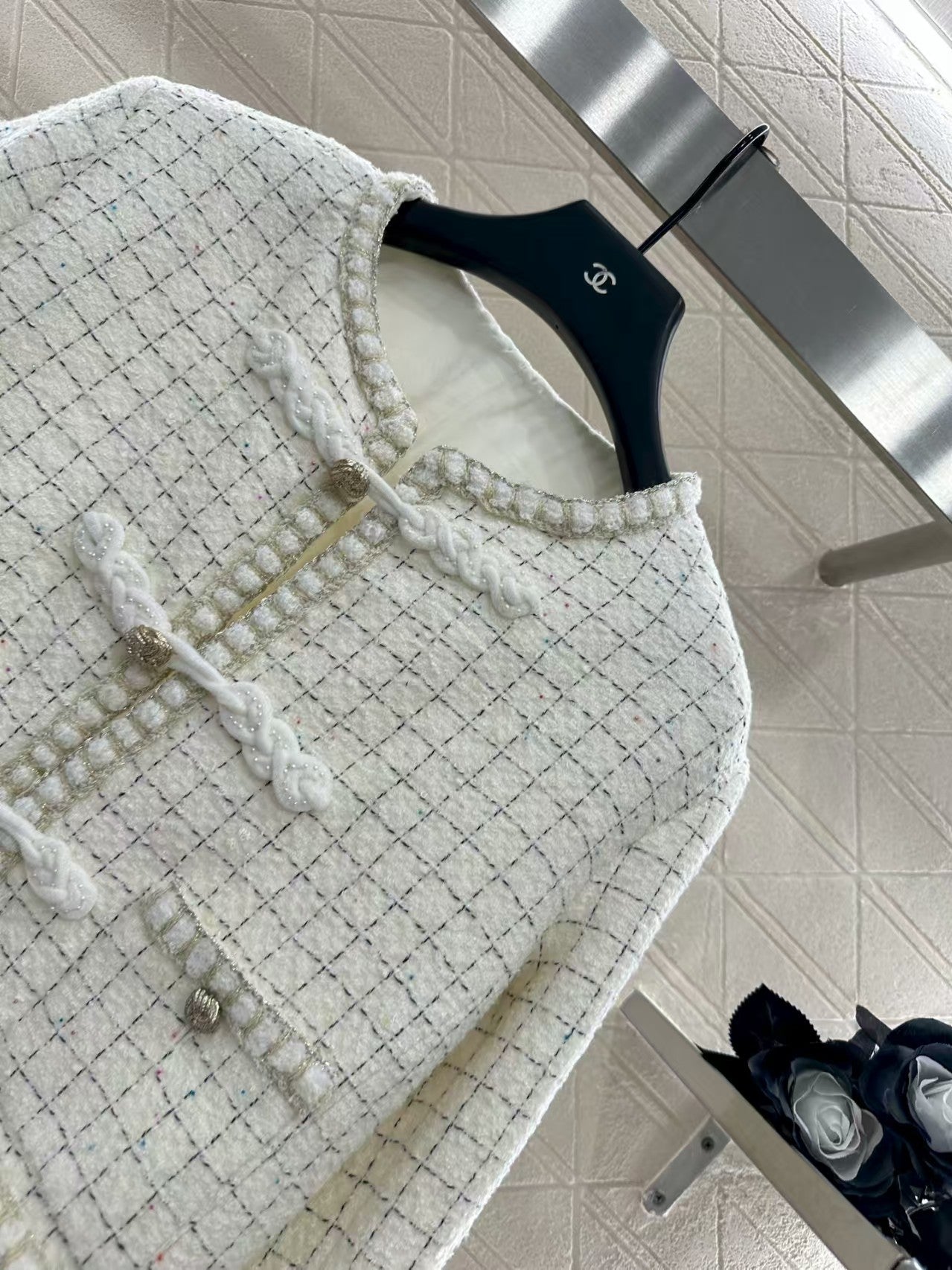 Woolen wool coat and skirt suit