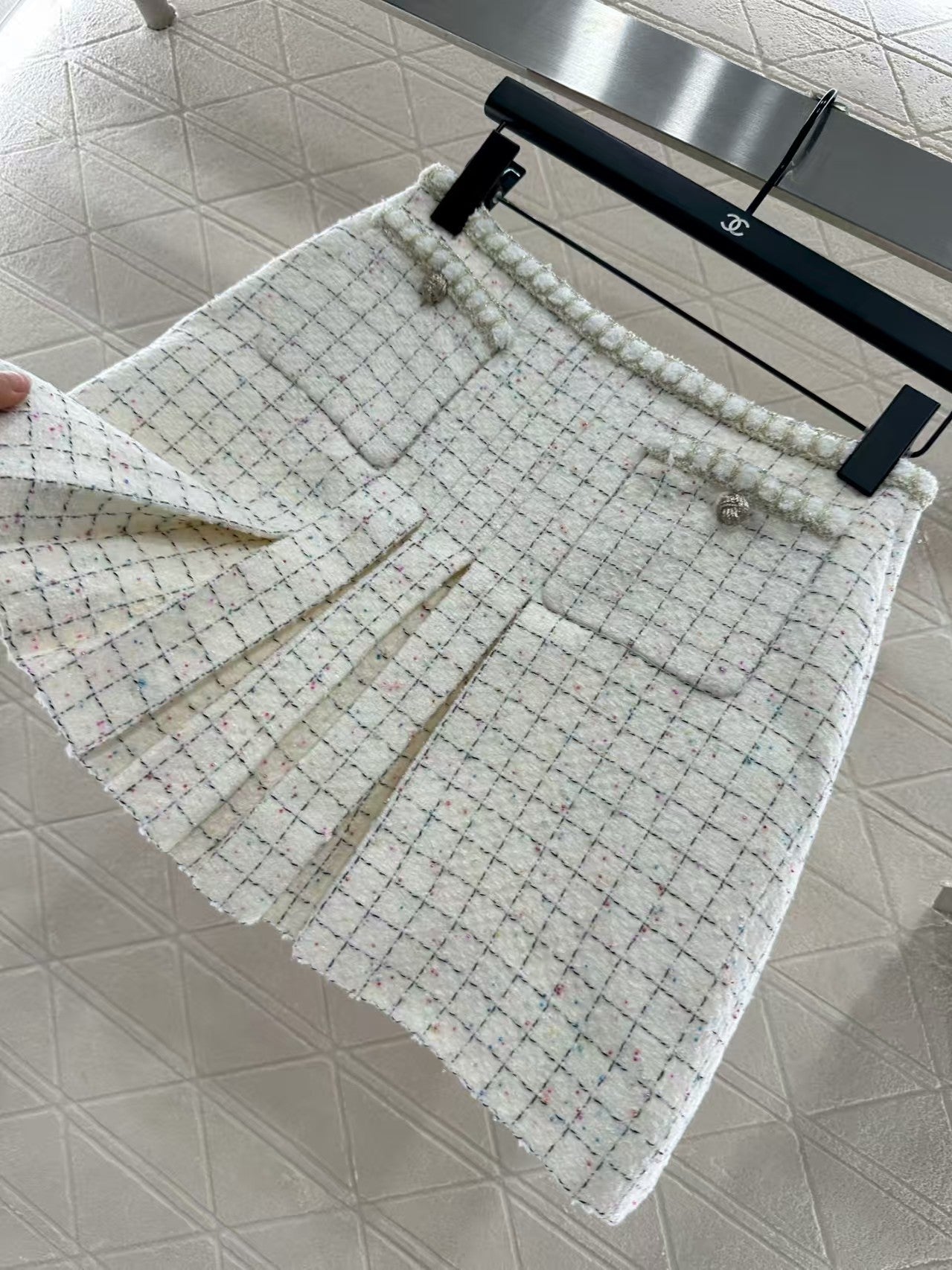 Woolen wool coat and skirt suit