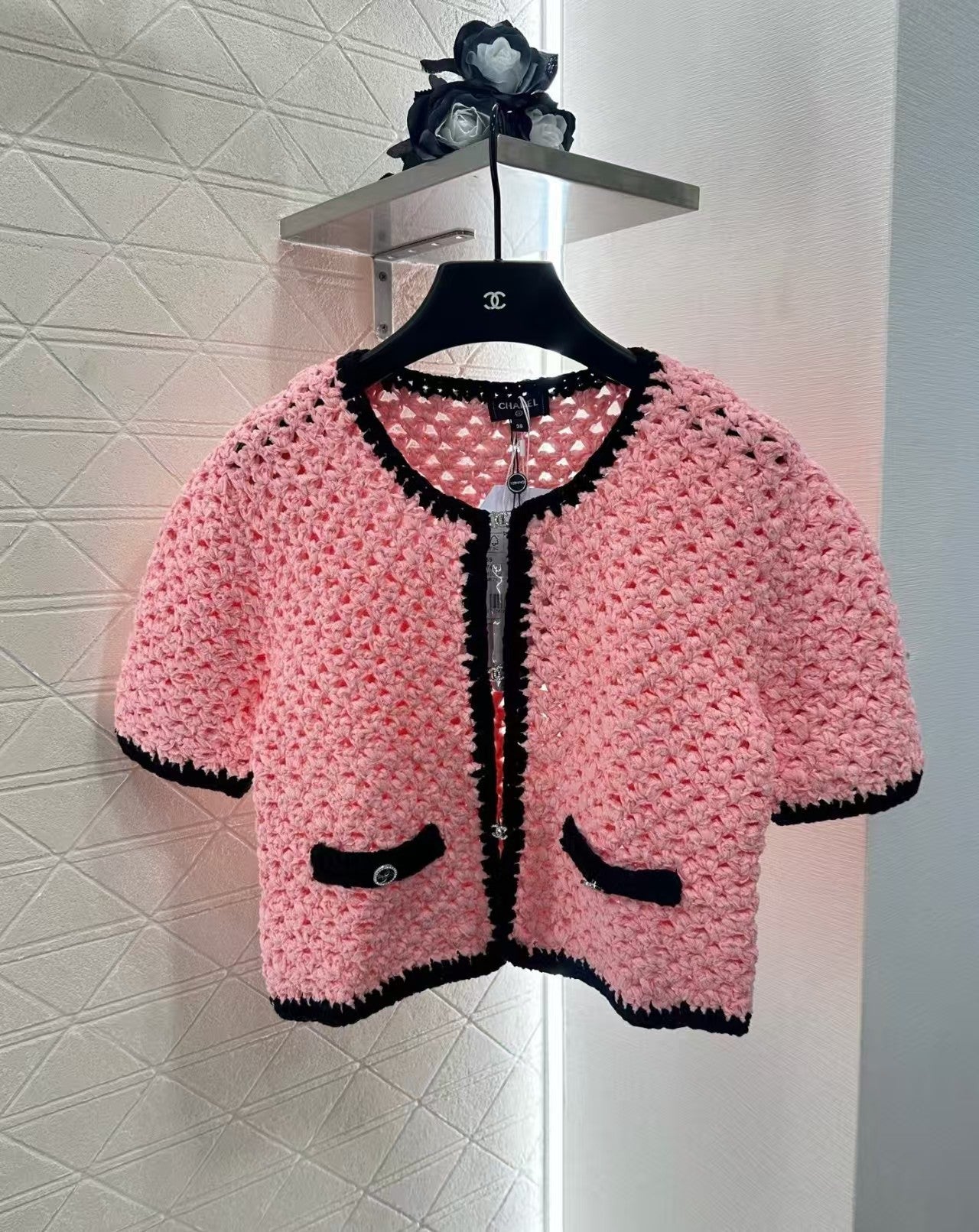 Black Threaded Contrast Suit