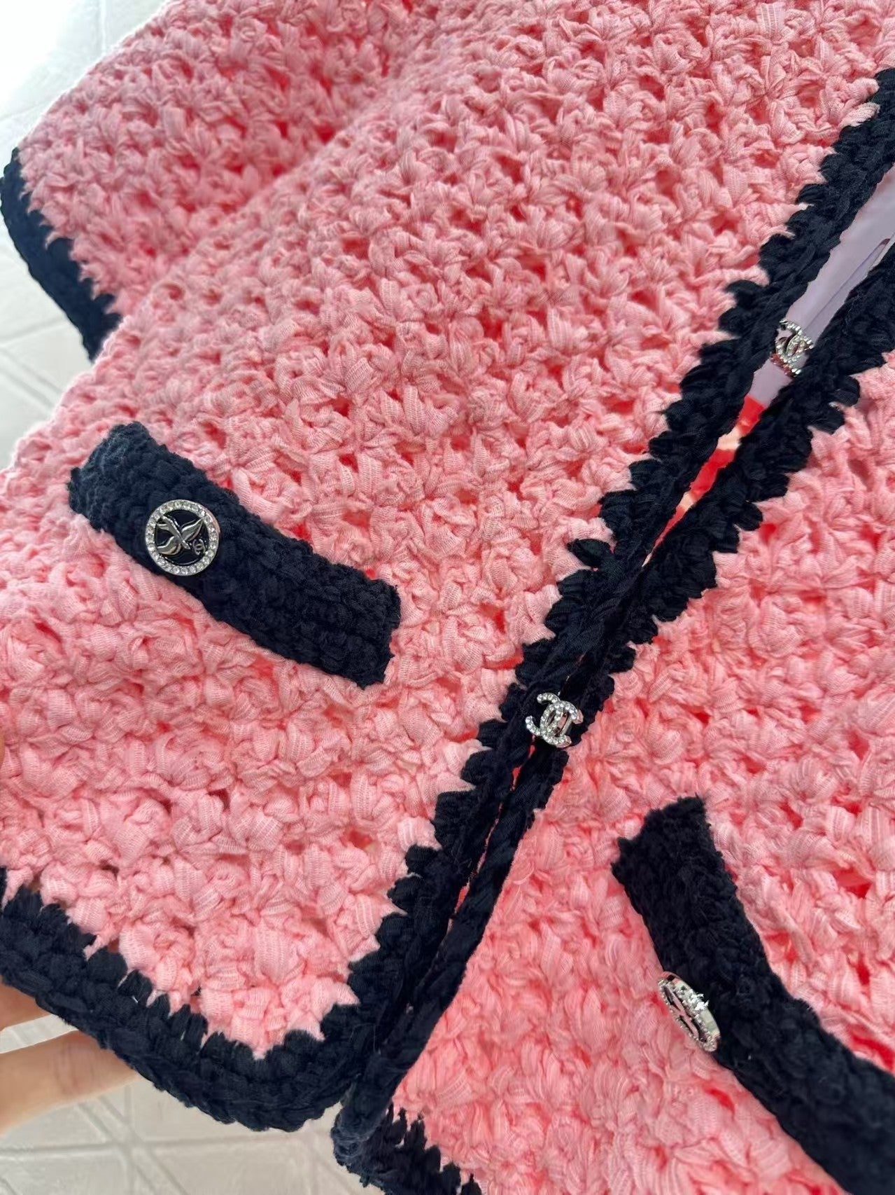 Black Threaded Contrast Suit