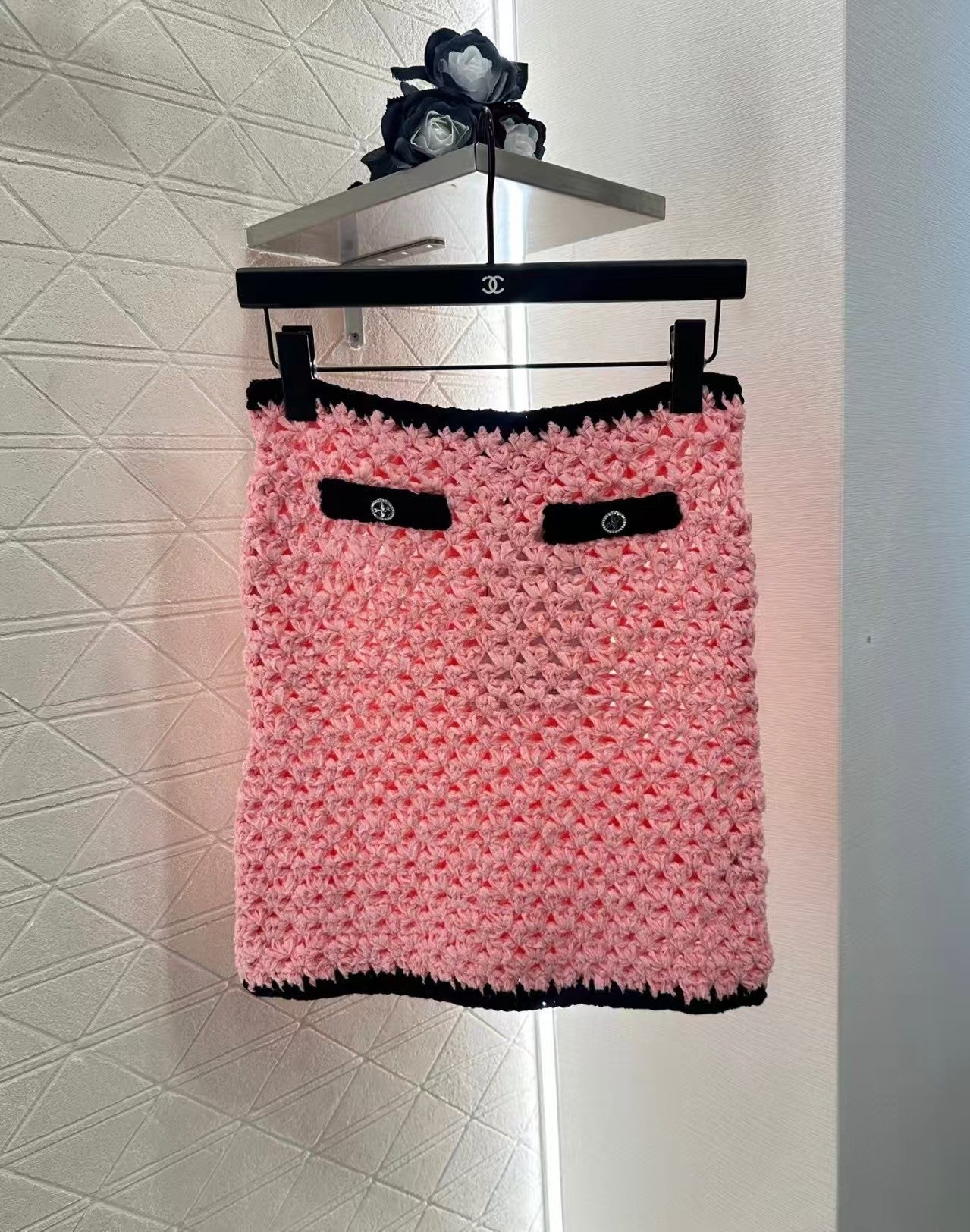 Black Threaded Contrast Suit