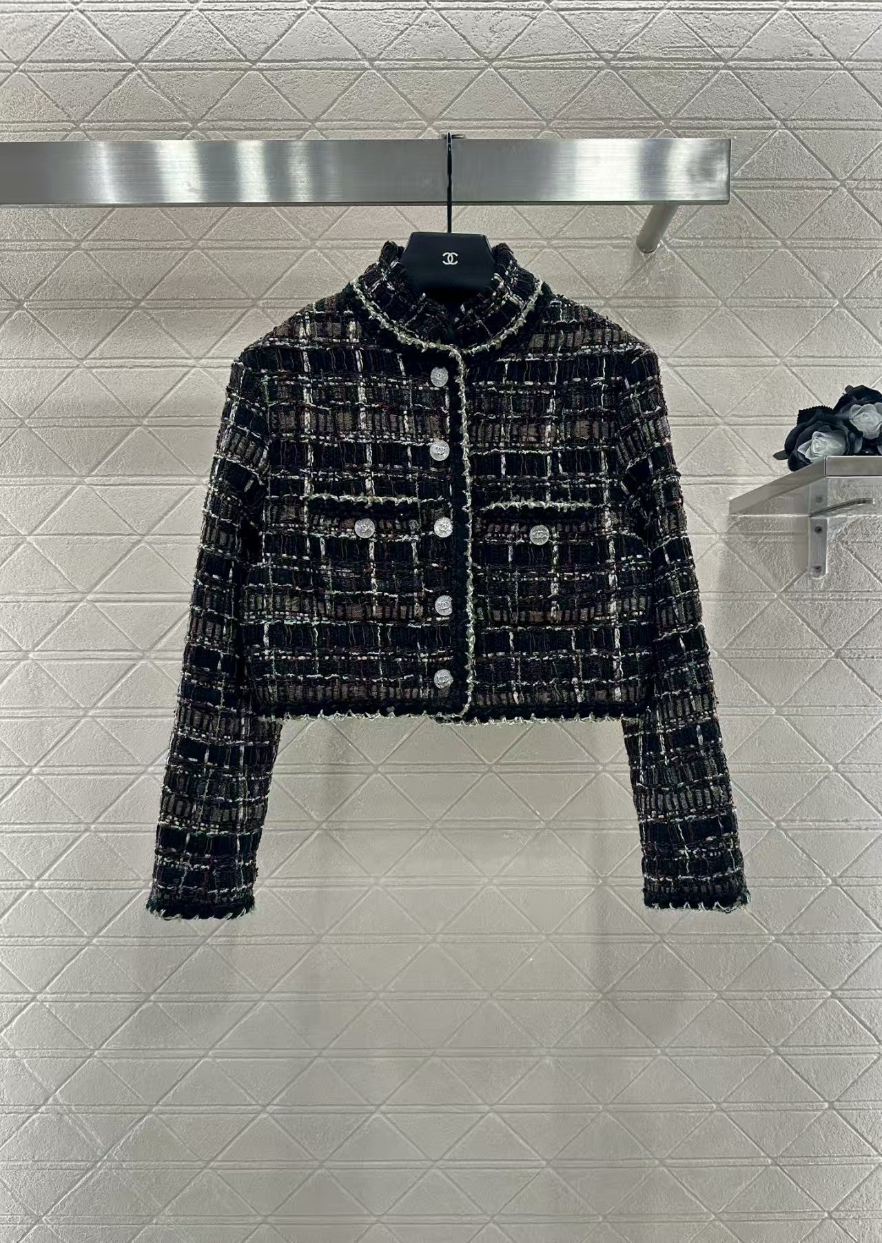 Twill soft tweed jacket + skirt set