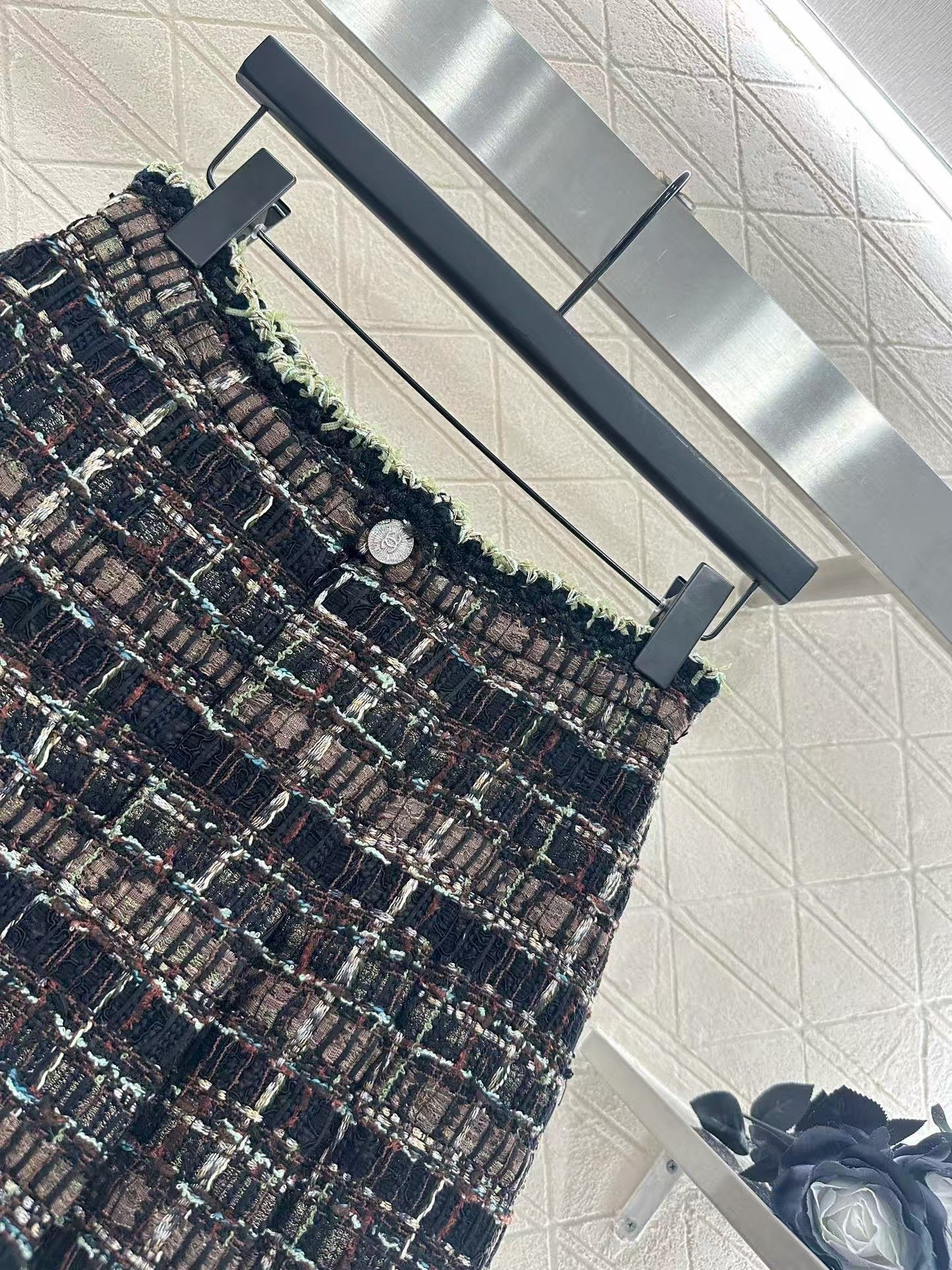 Twill soft tweed jacket + skirt set