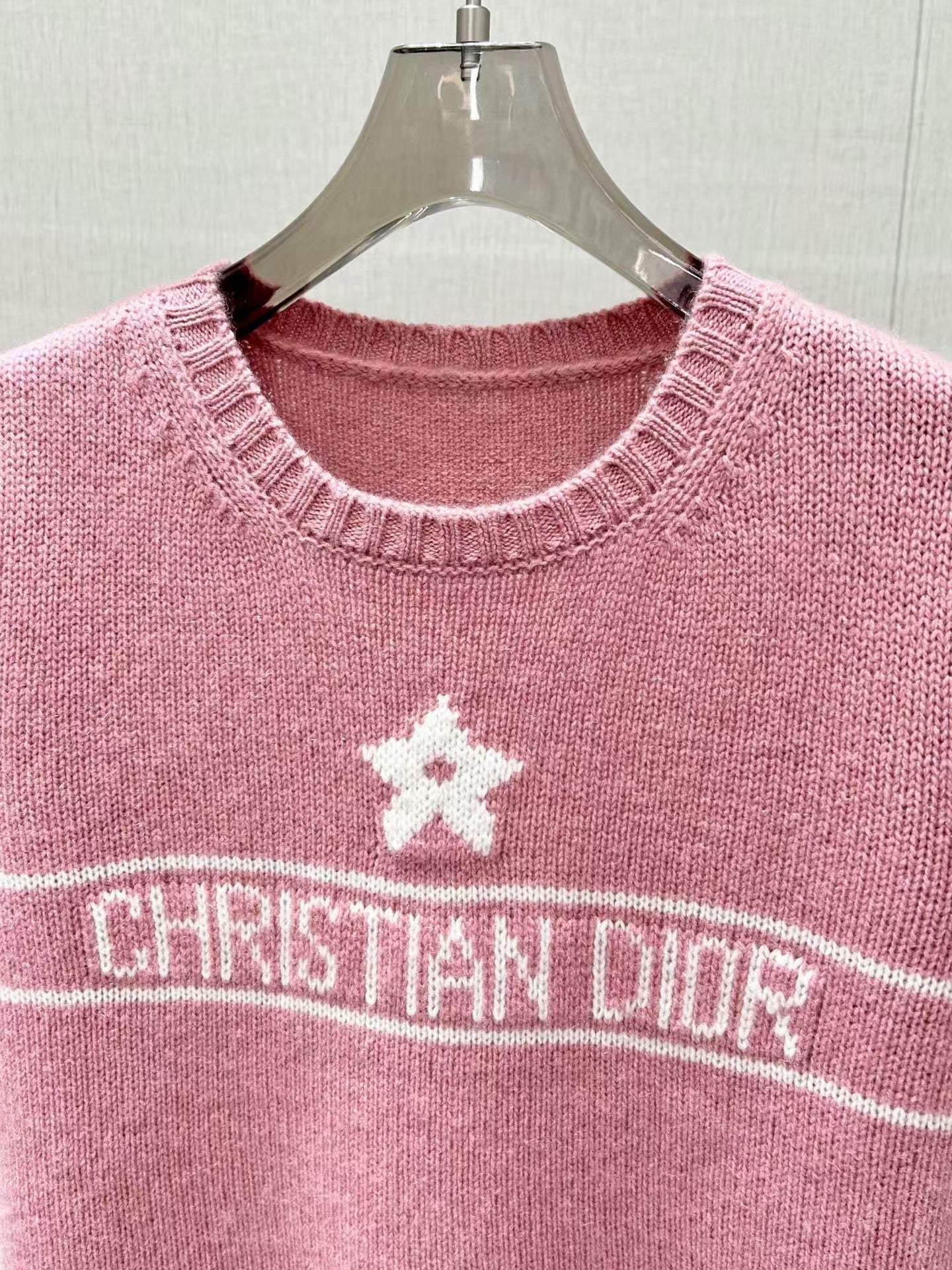 Five-pointed star jacquard short sleeves