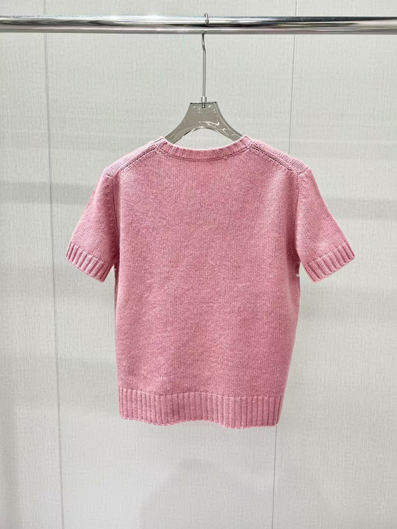 Five-pointed star jacquard short sleeves