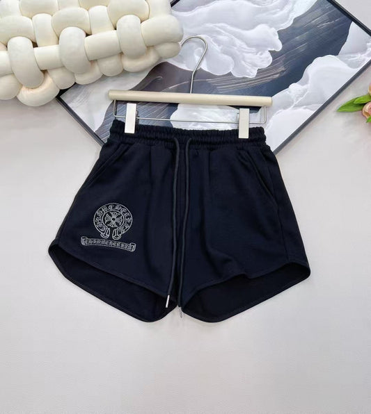 New Embroidered Logo Drawstring Shorts