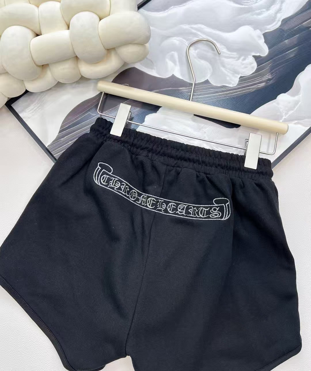 New Embroidered Logo Drawstring Shorts