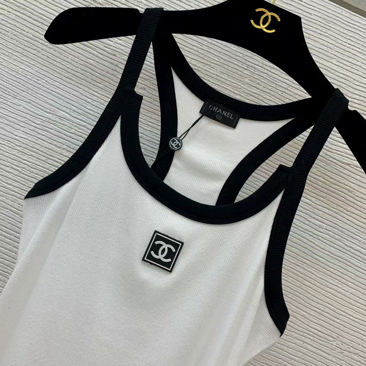 Black and white contrast camisole