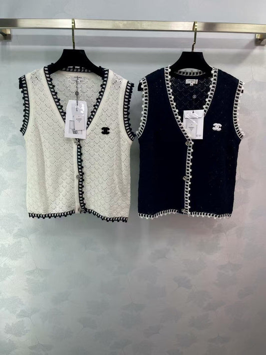 New lace knitted vest