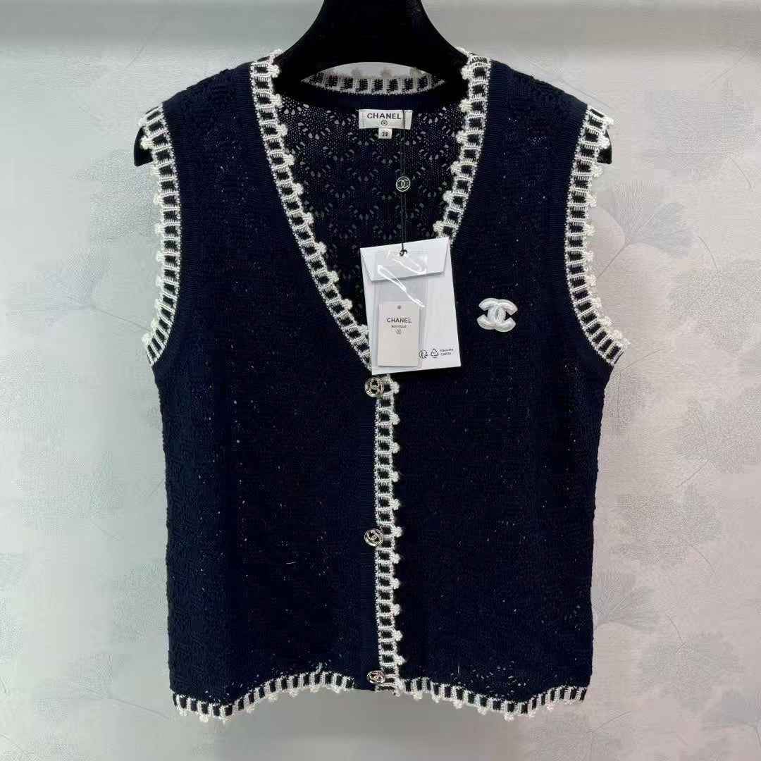 New lace knitted vest