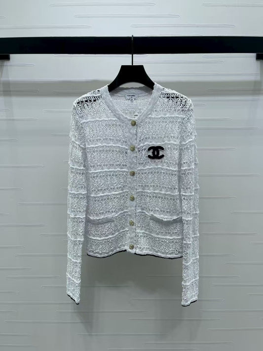 Hollow Crochet Knit Cardigan