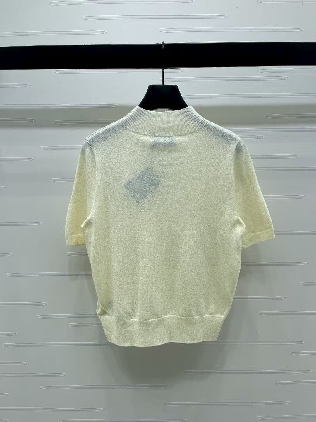 Triangle logo knitted short sleeves