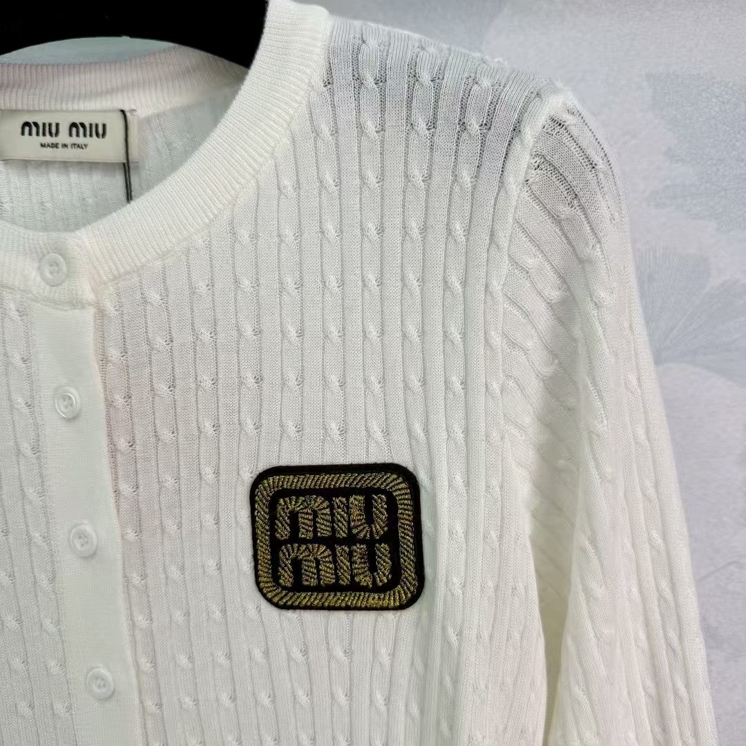 New wheat ear logo cardigan