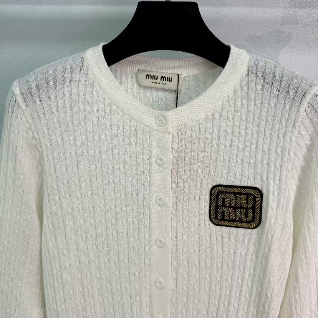 New wheat ear logo cardigan