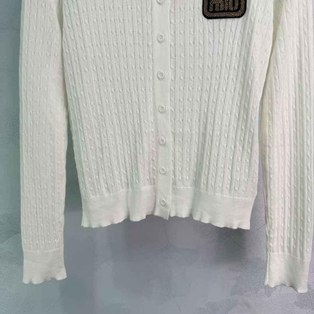 New wheat ear logo cardigan