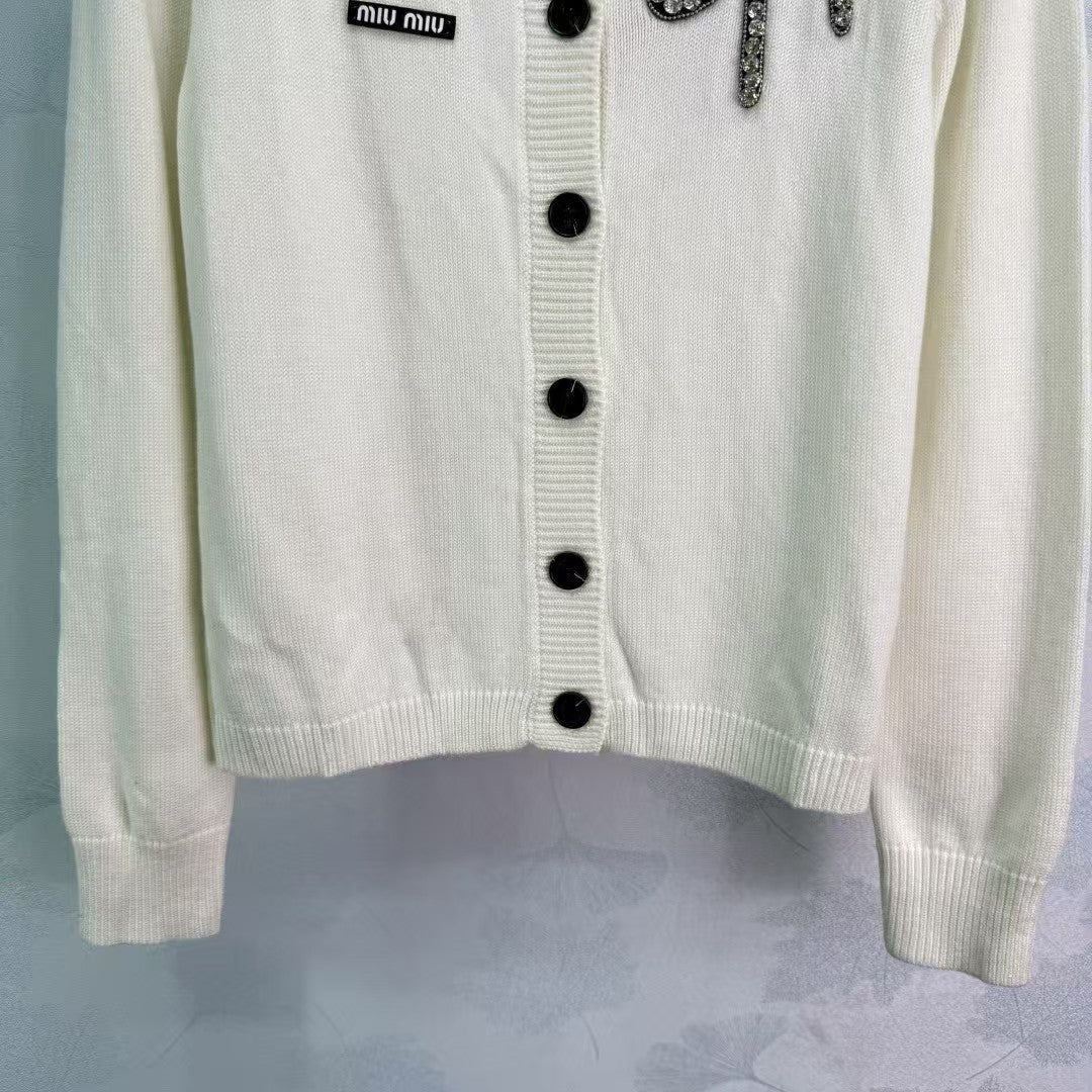 New Bow Knitted Cardigan