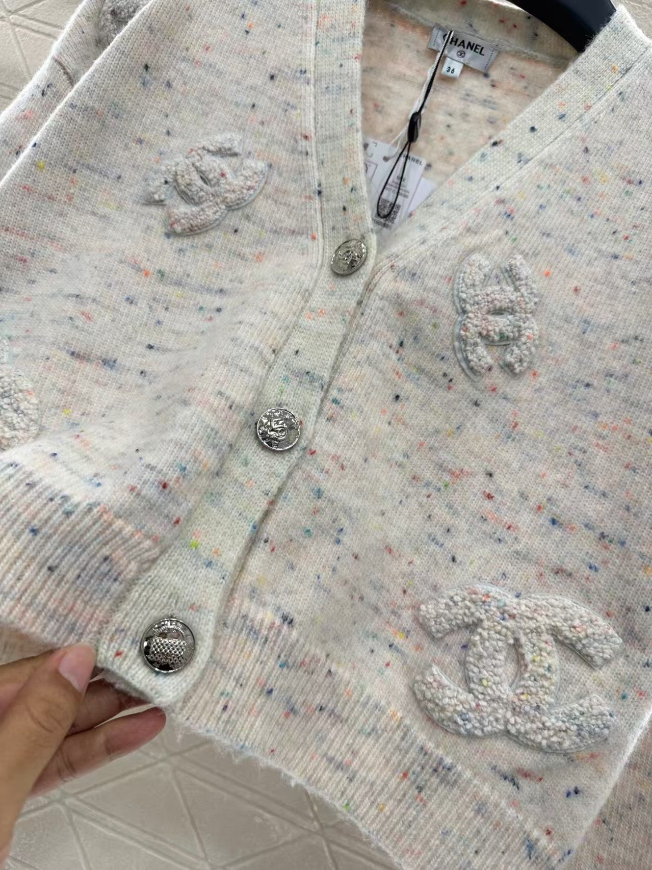 Double C knitted cardigan