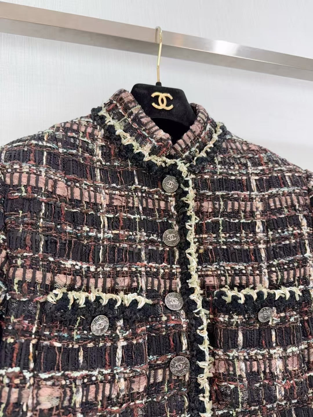 New double pocket woven tweed jacket