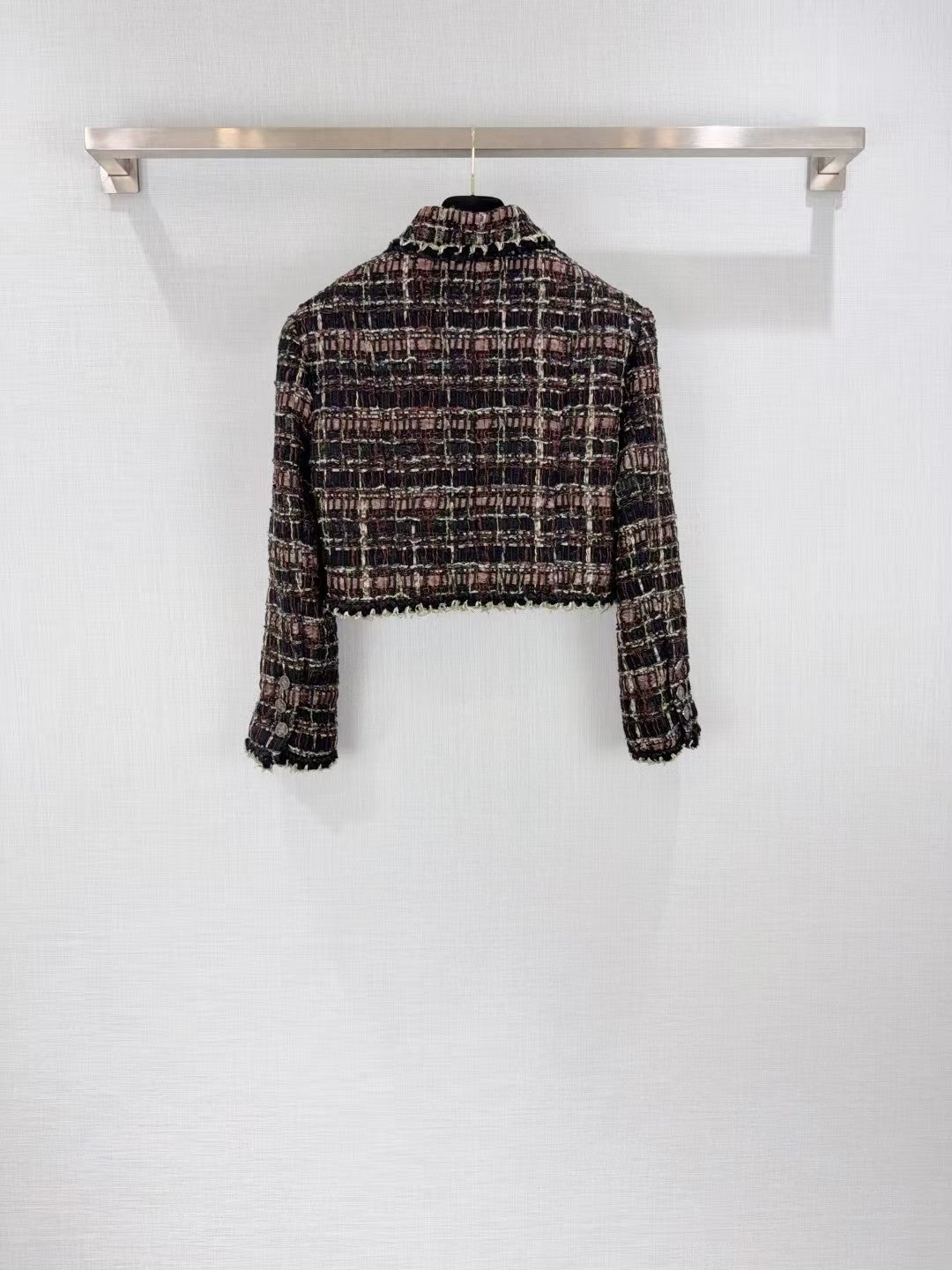 New double pocket woven tweed jacket