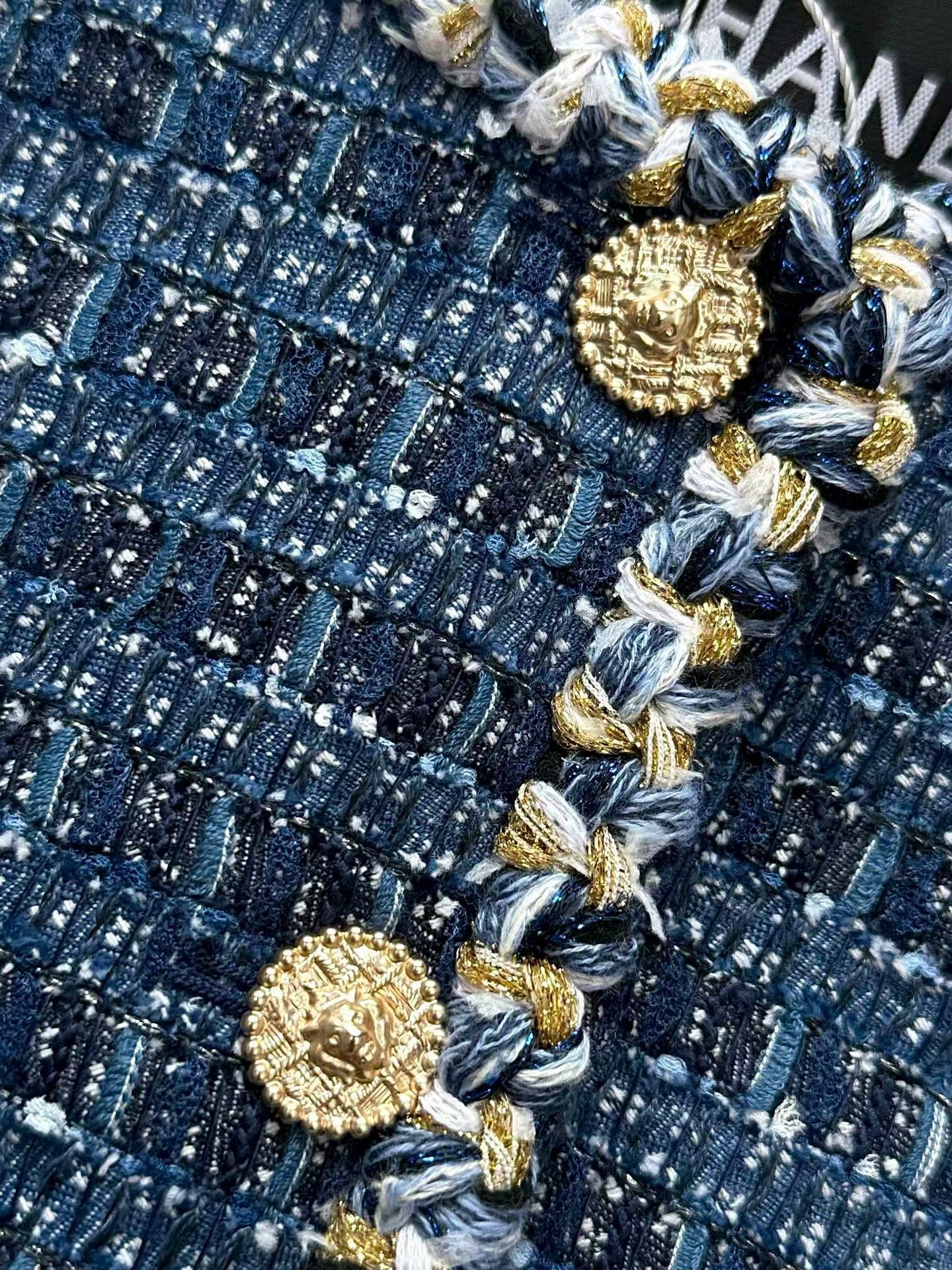 Blue woven custom-dyed vest