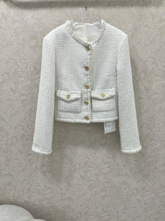New woolen hem jacket