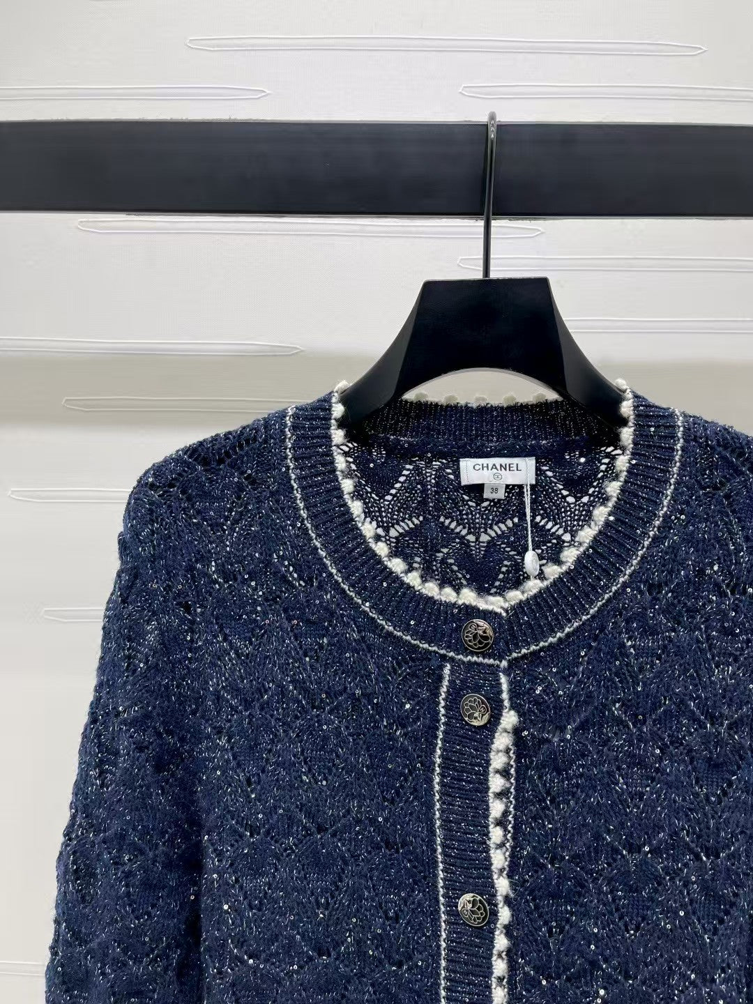 New double-layer contrast color knitted cardigan