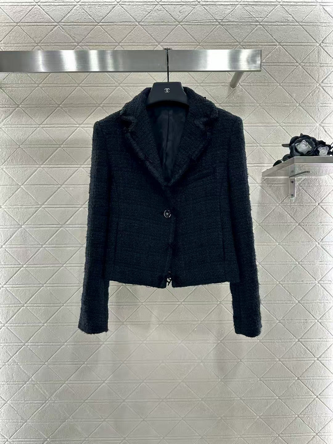 Lapel Bow Knitted Jacket
