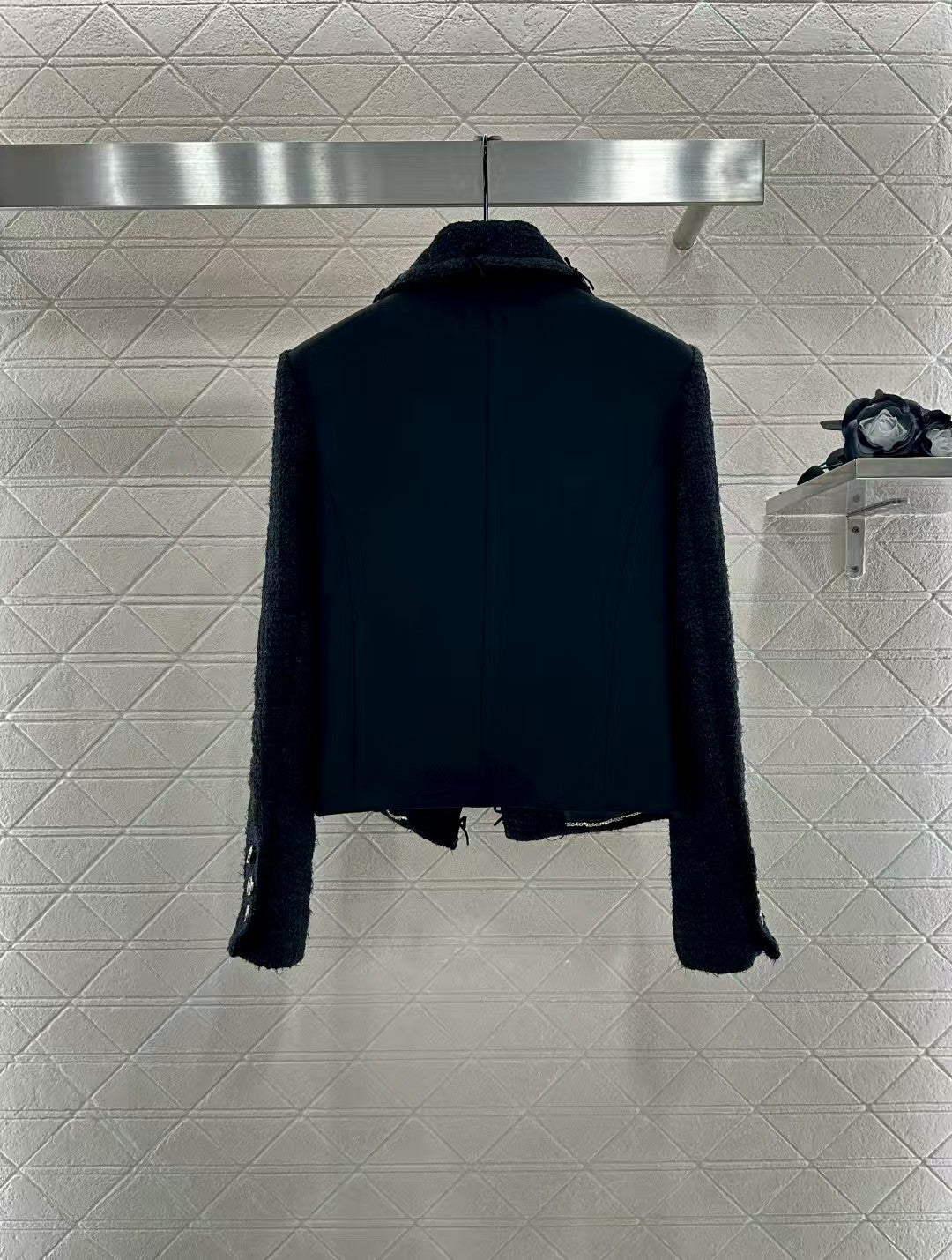 Lapel Bow Knitted Jacket